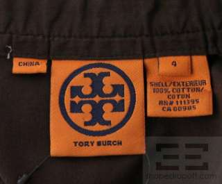 Tory Burch Brown And Purple Trim Cotton Tunic Dress Size 4  