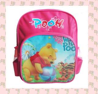 New Fashion Pink Childrens Pooh Bag Schoolbag Backpack Satchel Lovely 