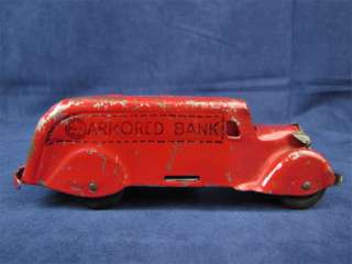 Vintage 1940s Marx Pressed Steel Armored Bank Toy Truck  