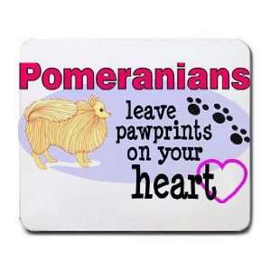  Pomeranians Leave Paw Prints on your Heart Mousepad 