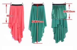   Elegant Asymmetric Long Maxi Skirt Elastic Waist Band 9 Color  