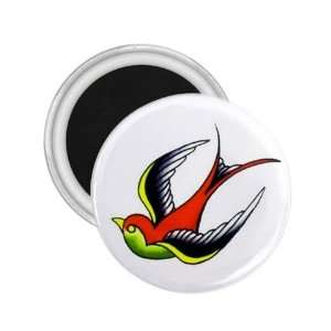  NEW Tattoo Sparrow Bird Fridge Souvenir Magnet 2.25 