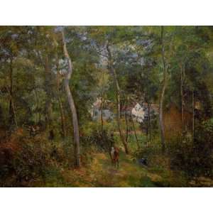 Oil Painting The Backwoods of lHermitage, Pontoise Camille Pissarro 