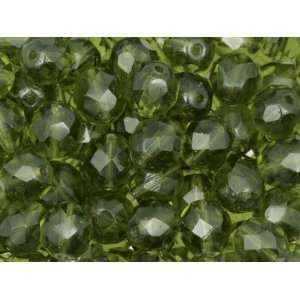  Fire Polished Bead 8mm Army Green (25pc pack) Arts 