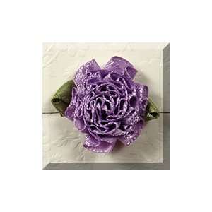  20ea   1 Purple Two Leaf Ribbon Carnations Arts, Crafts 
