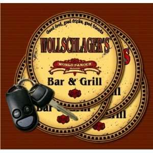  WOLLSCHLAGERS Family Name Bar & Grill Coasters