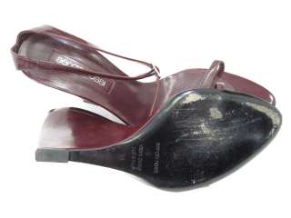 SERGIO ROSSI Burgundy Patent Leather Wedges Pumps Sz 8  