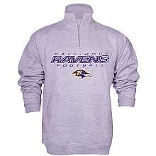 NFL Baltimore Ravens Big & Tall Icon Quarter Zip Crew Sweatshirt 