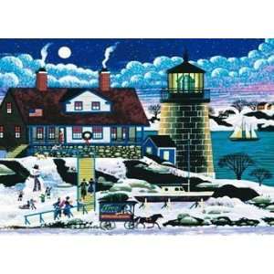 Winter Lighthouse   Poster (20x16) 