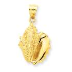 goldia 14k Yellow Gold Polished Open Backed Conch Shell Pendant