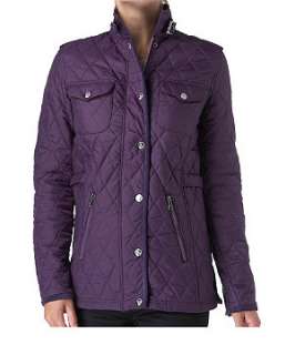 Purple (Purple) Le Breve Gossip Quilted Jacket  228620550  New Look