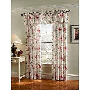 Rose Floral Faux Silk Panel  Jaclyn Smith Traditions For the Home 