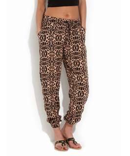 Brown Pattern (Brown) Leopard Print Loose Fit Trousers  249752229 