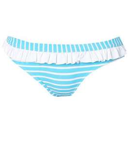 Pale Blue (Blue) Kelly Brook Stripe Frill Bikini Brief  233790245 