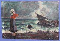   impressionism oil painting marine landscape seascape shipwreck  