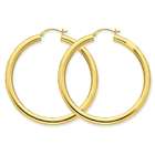 Elite Jewels 2 Inch Yellow Gold Hoop Earrings