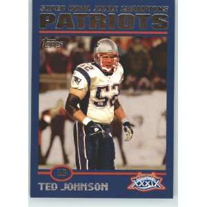  2005 Patriots Topps Super Bowl XXXIX Champions # 25 Ted 