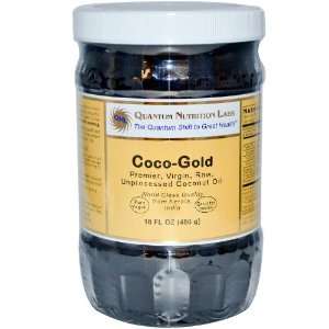 Quantum Nutrition Labs, Coco Gold, Unprocessed Coconut Oil, 18 fl oz 
