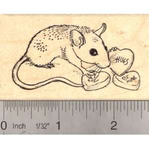    Valentines Day Mouse Rubber Stamp, Rat Arts, Crafts & Sewing