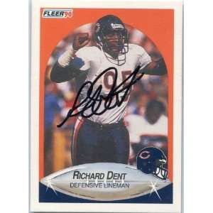  Richard Dent Autographed/Signed 1990 Fleer Card Sports 