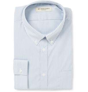 Burberry London Button Down Collar Cotton Blend Shirt  MR PORTER