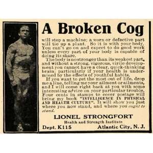  1915 Ad Lionel Strongfort Muscle Development Treatment 