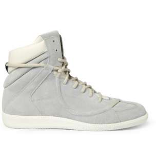 Maison Martin Margiela Suede and Leather High Top Sneakers  MR PORTER
