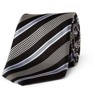    Accessories  Ties  Neck ties  Stripe and Check Silk Tie