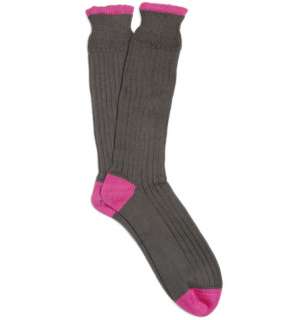   Accessories  Socks  Casual socks  Thick Ribbed Cotton Socks
