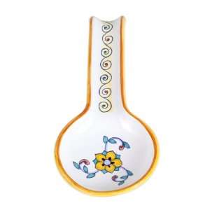    Deruta Primavera Ceramic Spoonrest From Italy