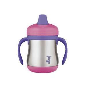  Leak Proof SS 7 oz. SIPPY CUP with Handles   Pink Baby