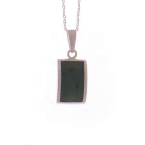  Silver Pendant with Rectangle Jade inset Toys & Games