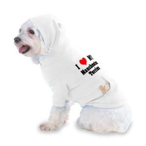  I Love/Heart Manchester Terrier Hooded T Shirt for Dog or 