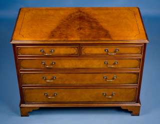 English Antique Style Walnut Bachelors Chest of Drawers  