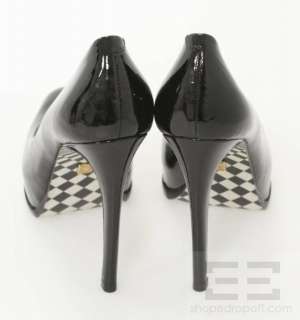 Pour La Victoire Black Patent Leather Platform Stiletto Heels Size 8.5 