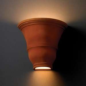 Ambiance Open Top and Bottom Tall Curved Wall Sconce Finish Agate 