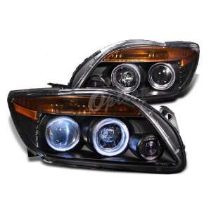   Projector headlight black / amber w/ halo Scion TC 05 09 Automotive