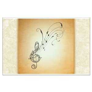  Large Poster Treble Clef Music Notes 