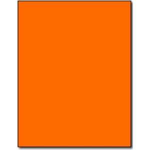  Full Sheet Fluorescent Orange Label   100 Sheets / 100 Labels 
