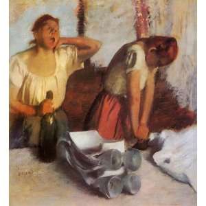  Oil Painting Laundry Girls Ironing Edgar Degas Hand 