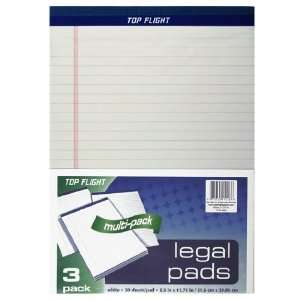  Top Flight Legal Pad, 8.5 x 11.75 Inches, .375 Inch Rule 