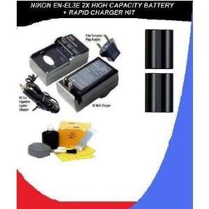 com Nikon EN EL3E High Capacity Lithium Ion Replacement   2 Batteries 