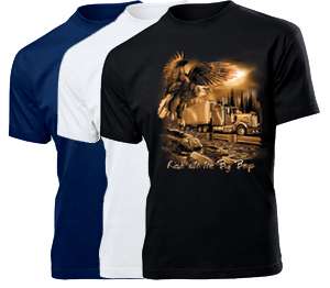 00224 American Trucker / LKW Motiv T Shirt   S   XXL  