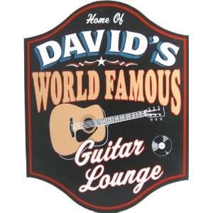  Personalized World Famous Guitar Lounge Plaque