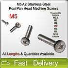 M5 A2 Stainless Steel POSI PAN HEAD Machine Screws POSI