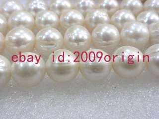 15.5 11 12mm white freshwater pearl round beads  
