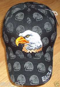 DELUXE USA PATRIOTIC AMERICAN BALD EAGLE BALL CAP HAT  