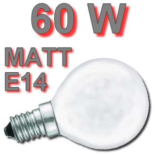 10 Glühlampe Glühbirne Tropfen E14 60W MATT Dekolampen Kugel  