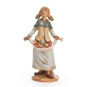 Fontanini 5 Keturah Girl with Fruit Christmas Nativity Figurines 