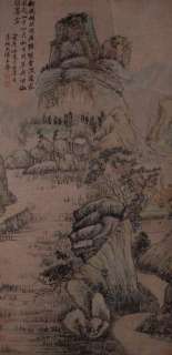 G880Chinese Scroll Painting of Landscape by Shi Tao  